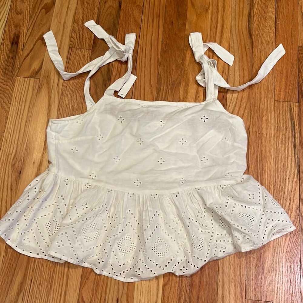NWT madewell eyelet tank size large